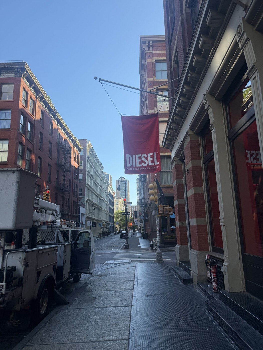 Street banner installation