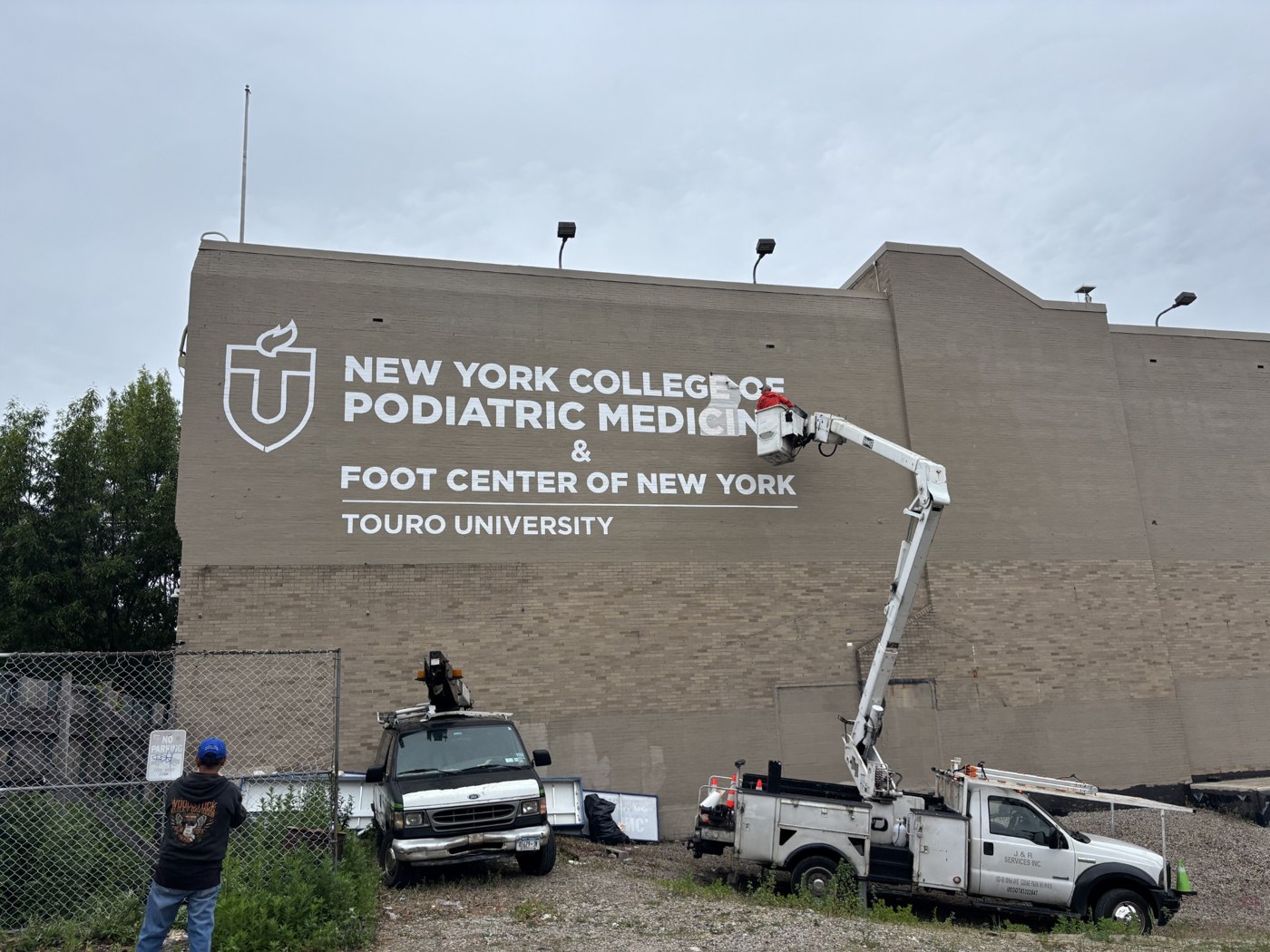 Large exterior wall lettering